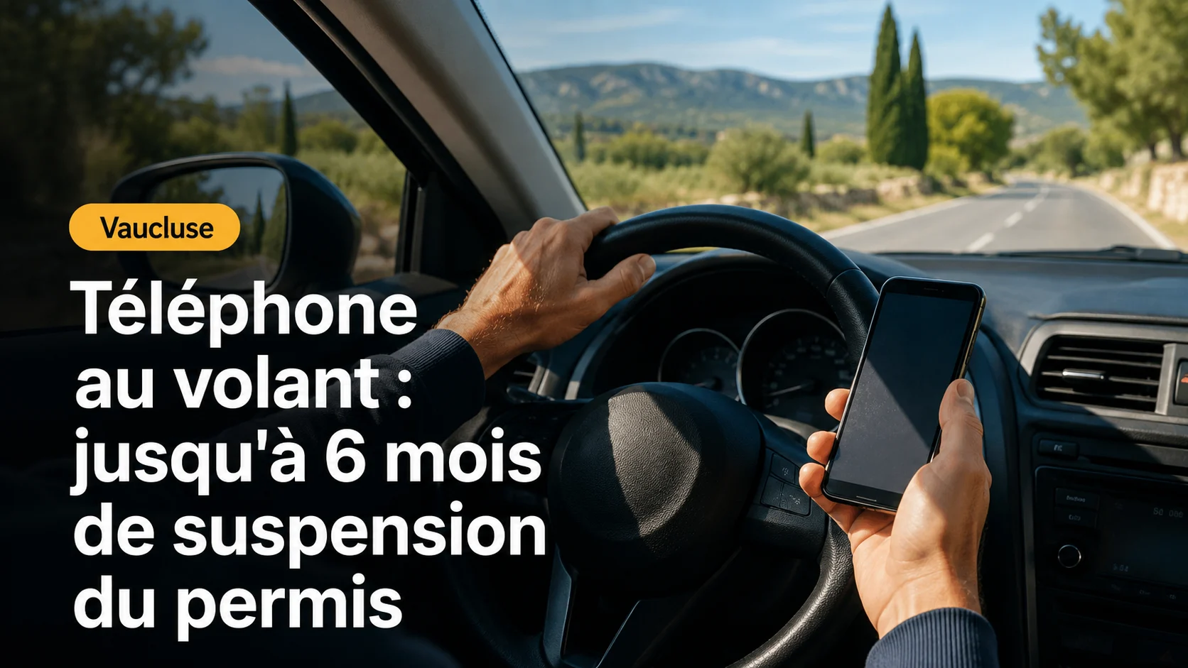 telephone au volant dans le vaucluse